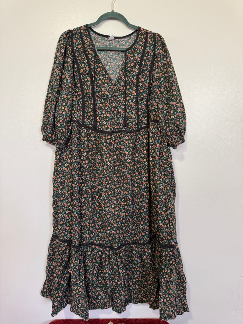 Old Navy Boho Maxi Dress with Floral Print, Size 2X
